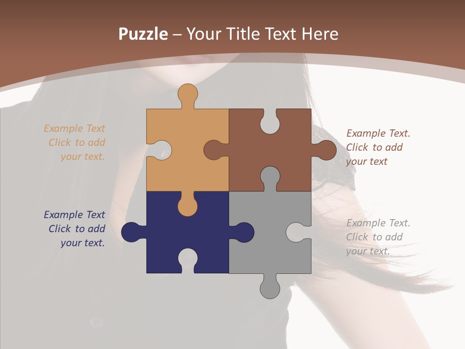 Beautiful Girl Brown PowerPoint Template