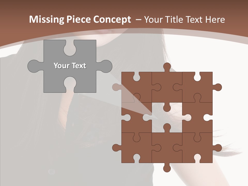 Beautiful Girl Brown PowerPoint Template