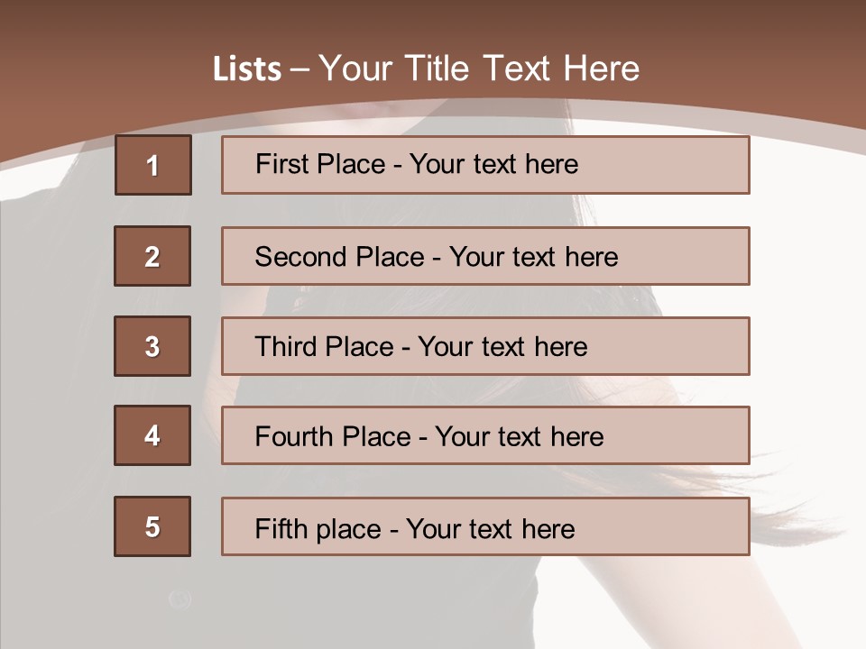 Beautiful Girl Brown PowerPoint Template