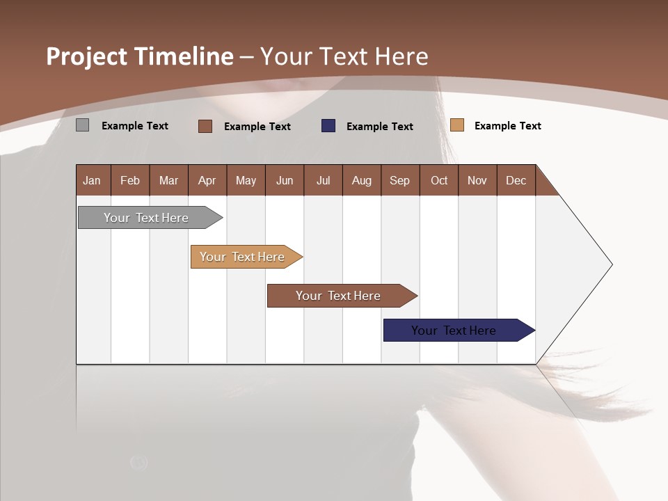 Beautiful Girl Brown PowerPoint Template