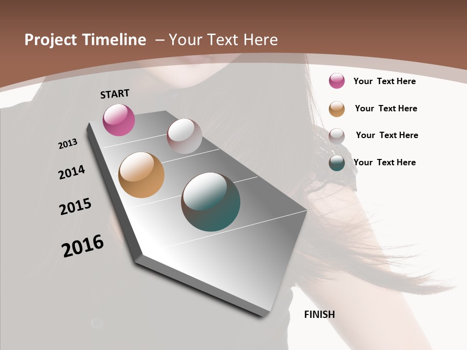 Beautiful Girl Brown PowerPoint Template