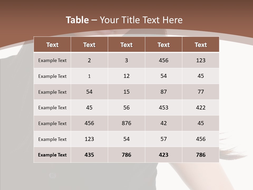 Beautiful Girl Brown PowerPoint Template