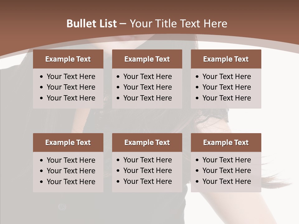 Beautiful Girl Brown PowerPoint Template