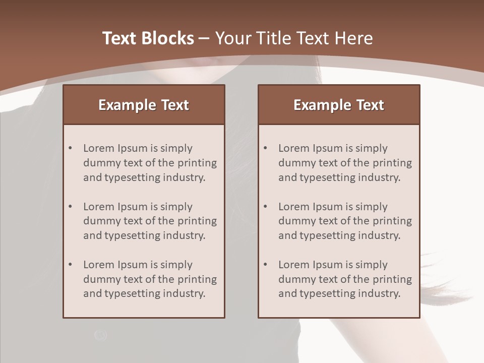 Beautiful Girl Brown PowerPoint Template