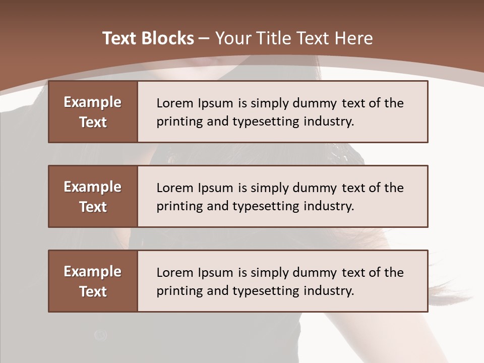 Beautiful Girl Brown PowerPoint Template