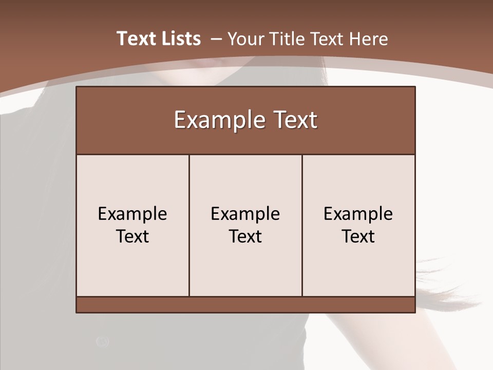Beautiful Girl Brown PowerPoint Template