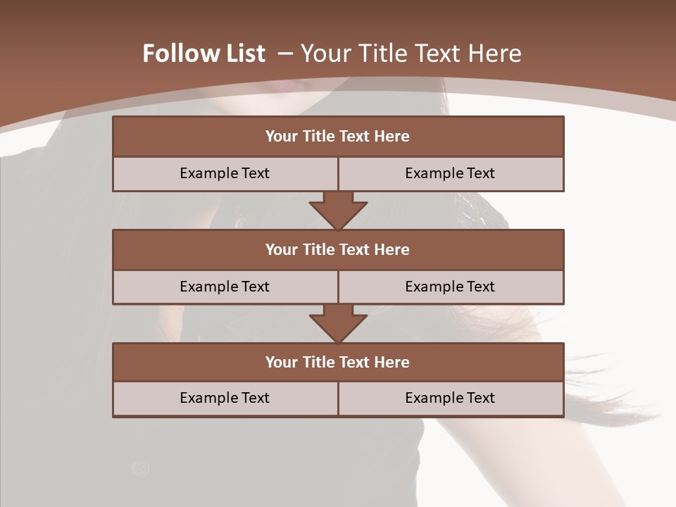 Beautiful Girl Brown PowerPoint Template