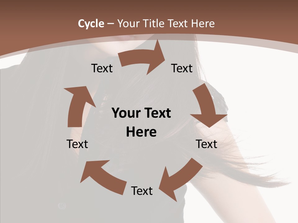 Beautiful Girl Brown PowerPoint Template