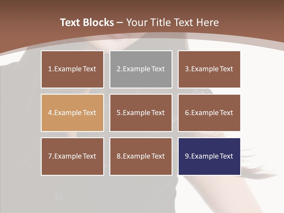 Beautiful Girl Brown PowerPoint Template