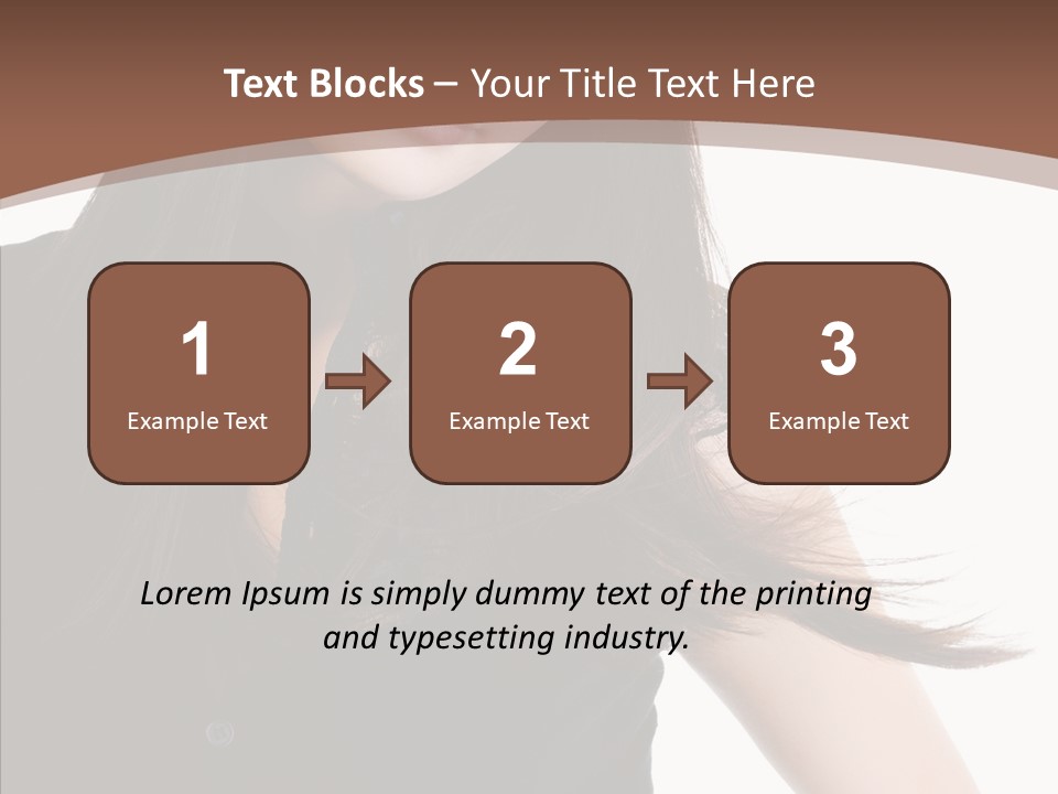 Beautiful Girl Brown PowerPoint Template