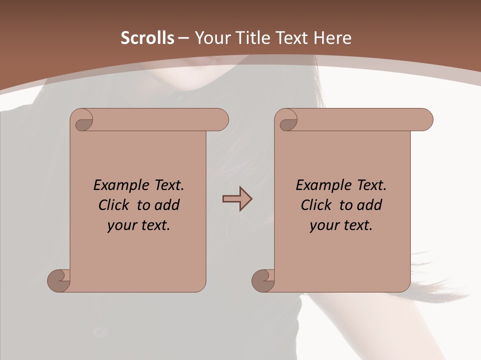 Beautiful Girl Brown PowerPoint Template