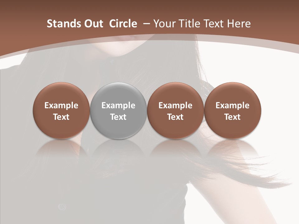 Beautiful Girl Brown PowerPoint Template