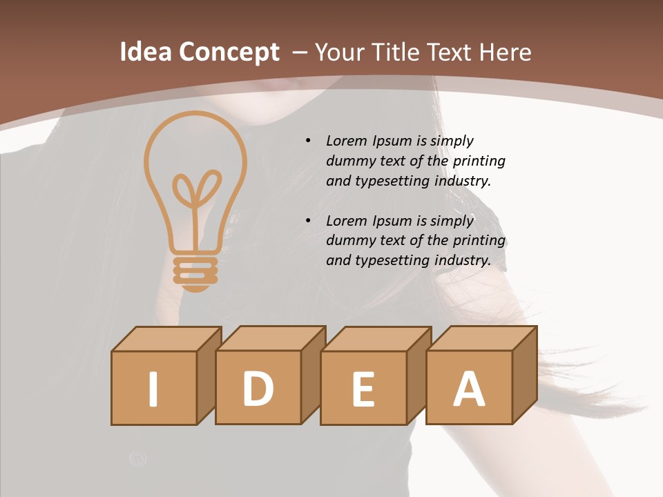 Beautiful Girl Brown PowerPoint Template