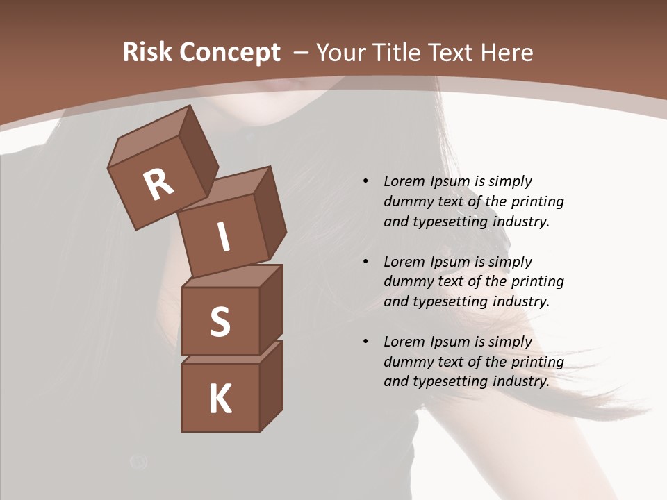 Beautiful Girl Brown PowerPoint Template