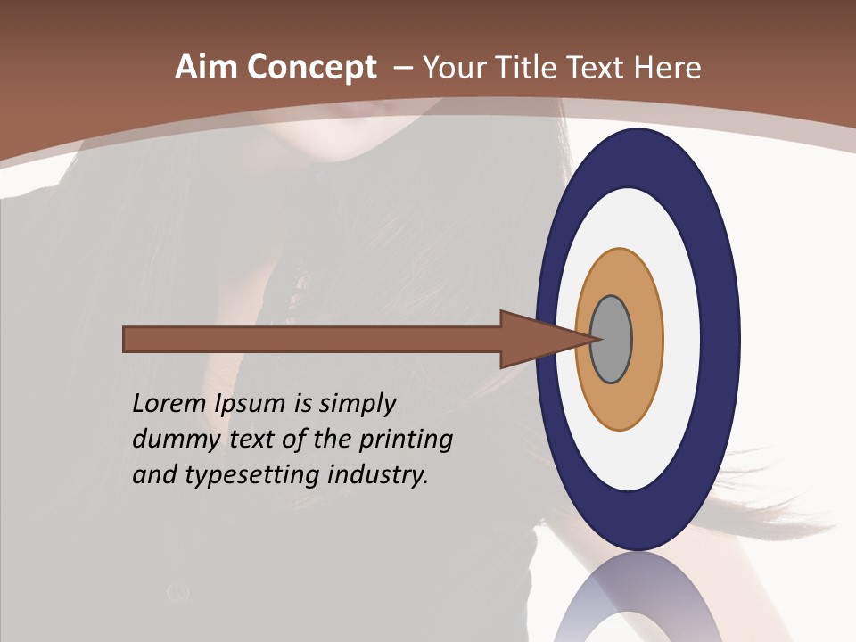 Beautiful Girl Brown PowerPoint Template