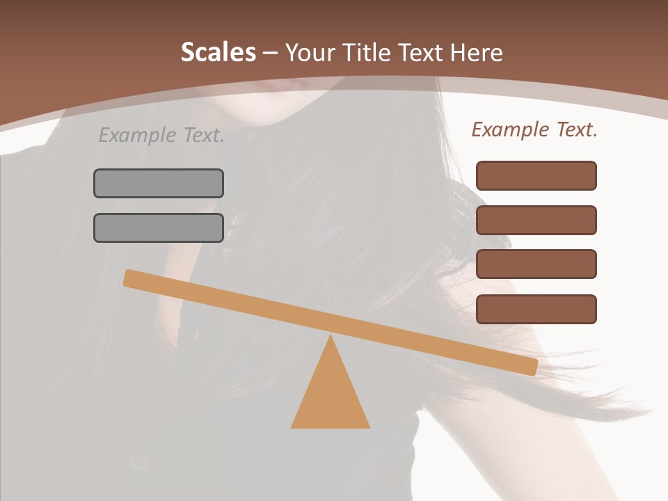 Beautiful Girl Brown PowerPoint Template