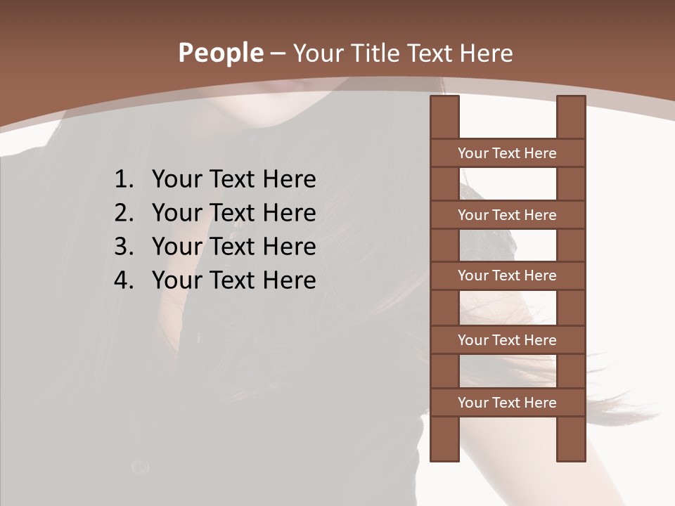 Beautiful Girl Brown PowerPoint Template