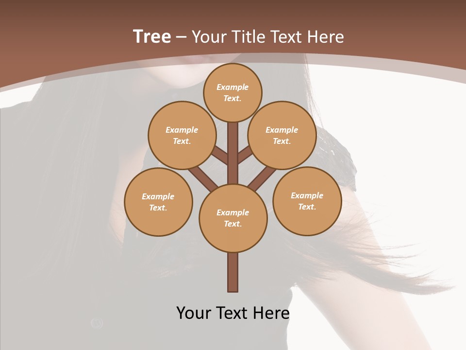 Beautiful Girl Brown PowerPoint Template