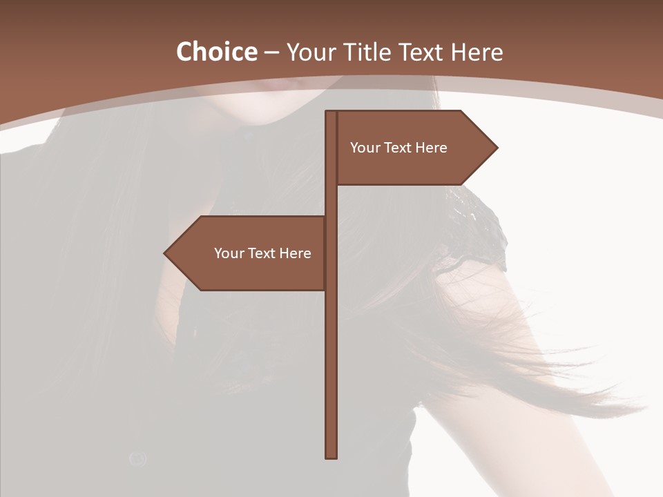 Beautiful Girl Brown PowerPoint Template