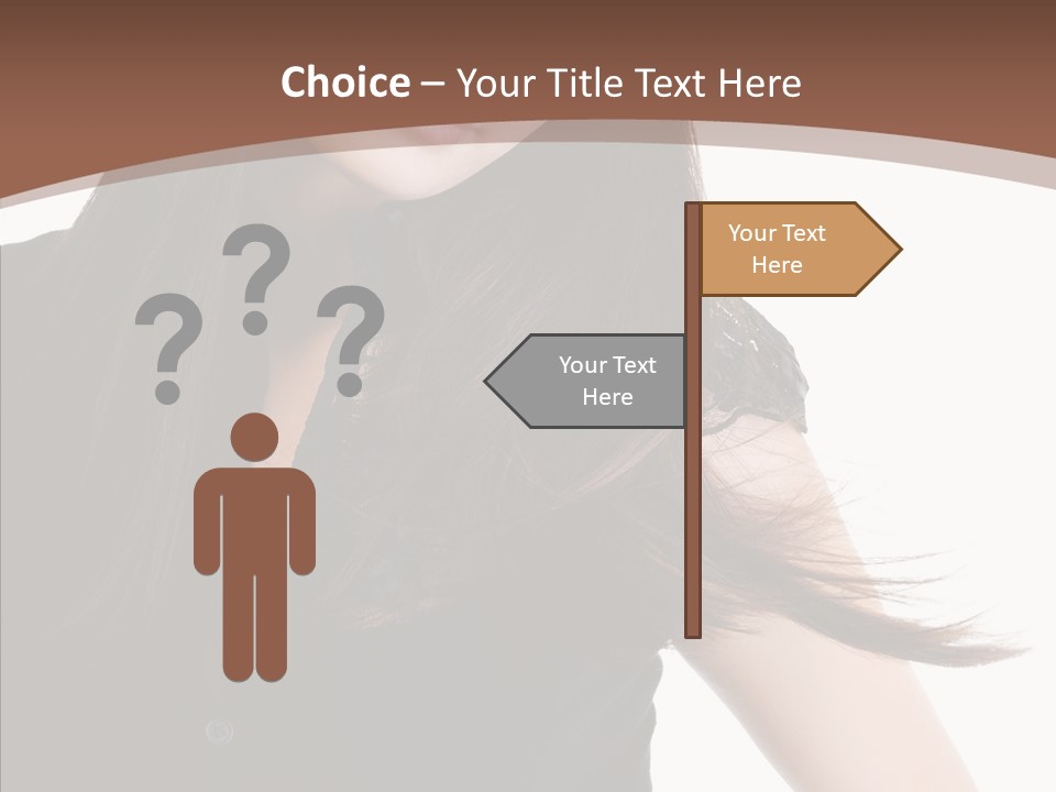 Beautiful Girl Brown PowerPoint Template