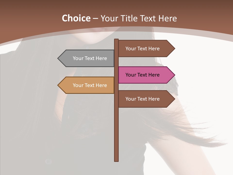 Beautiful Girl Brown PowerPoint Template