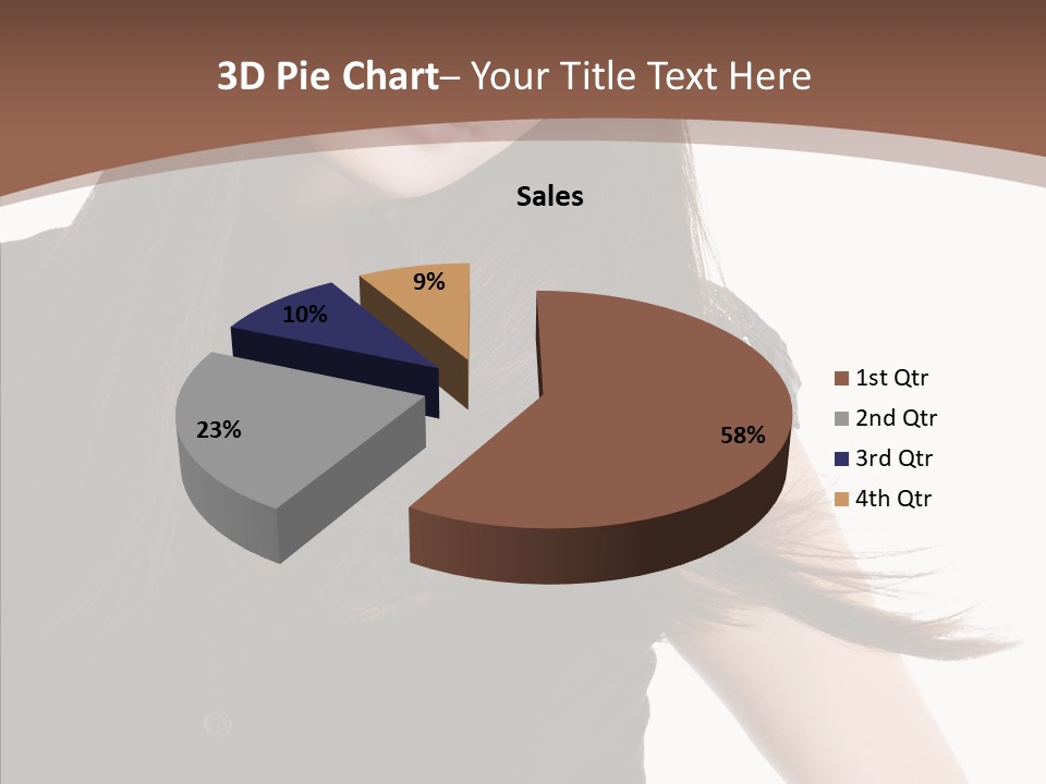 Beautiful Girl Brown PowerPoint Template