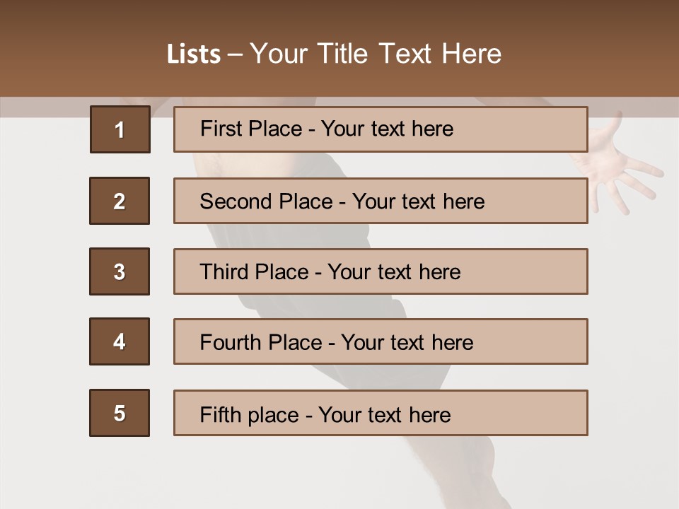 Performer Stretching Male PowerPoint Template