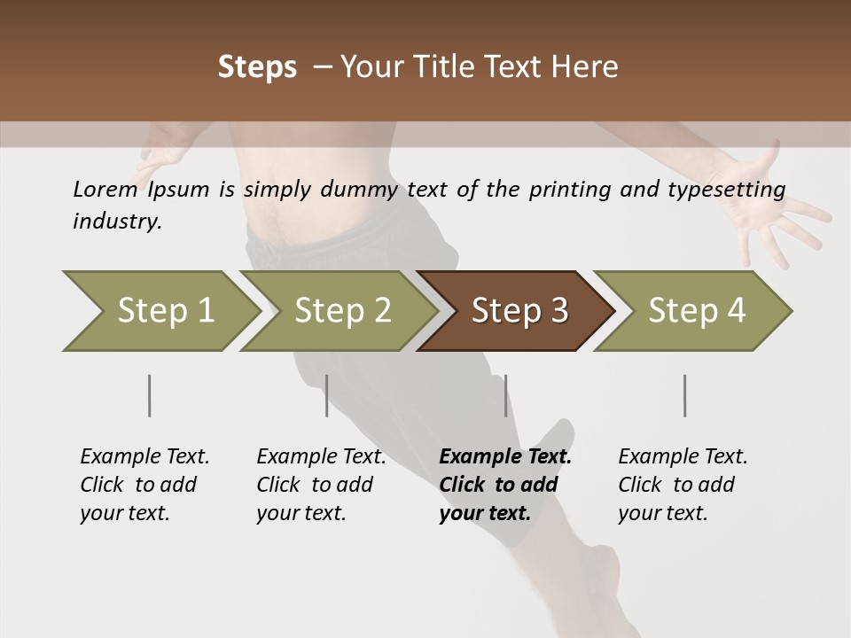 Performer Stretching Male PowerPoint Template