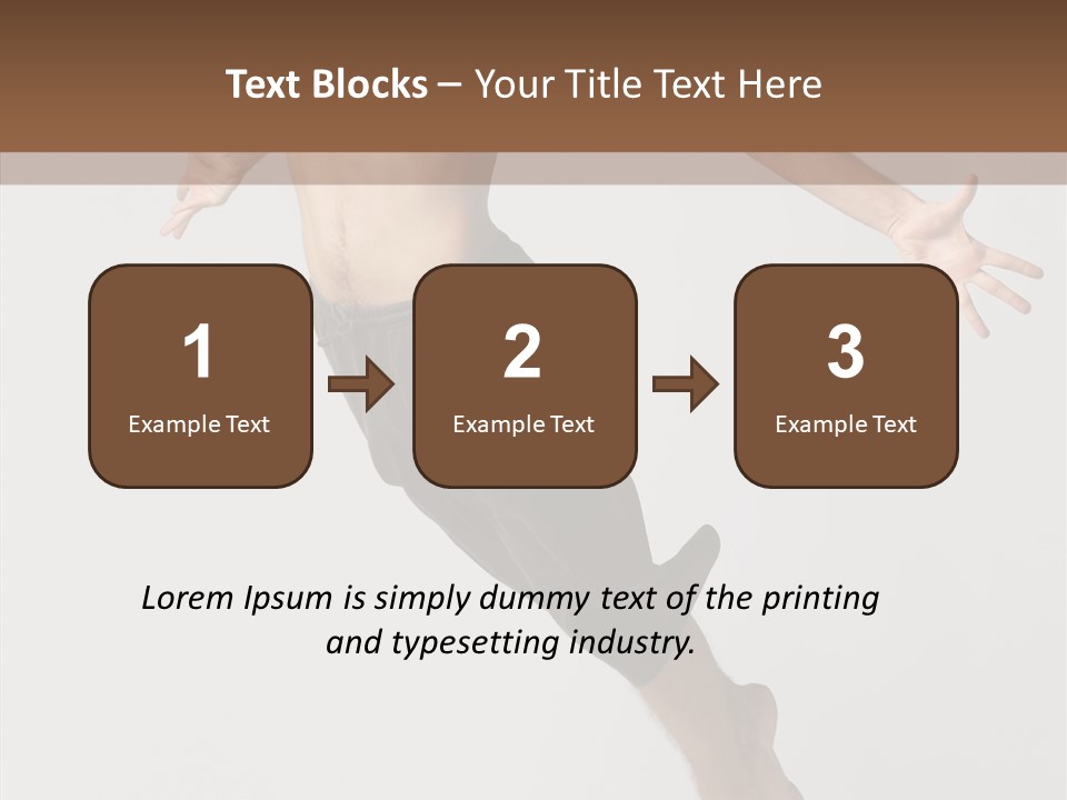 Performer Stretching Male PowerPoint Template