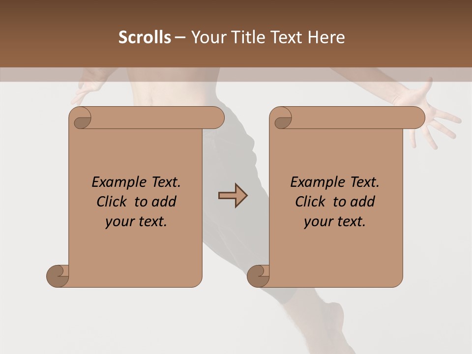 Performer Stretching Male PowerPoint Template