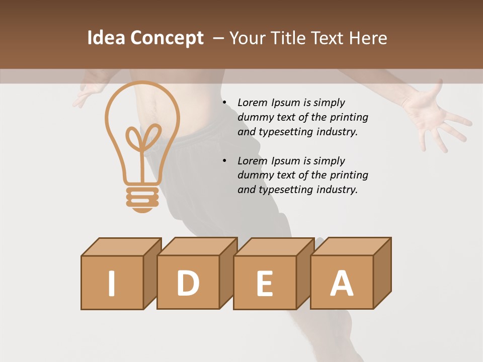 Performer Stretching Male PowerPoint Template