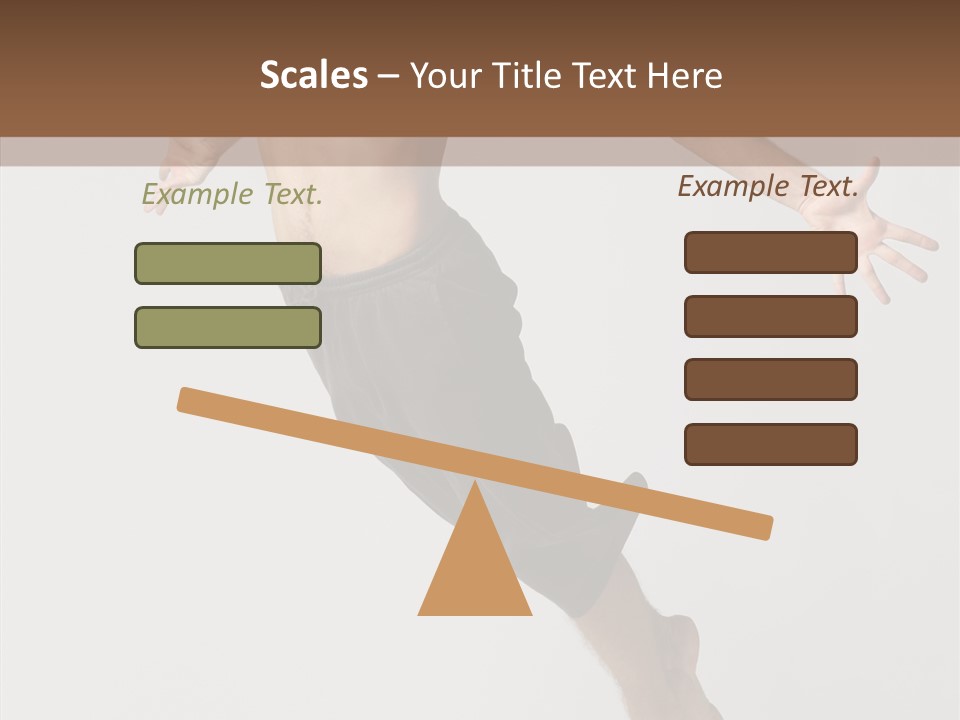 Performer Stretching Male PowerPoint Template