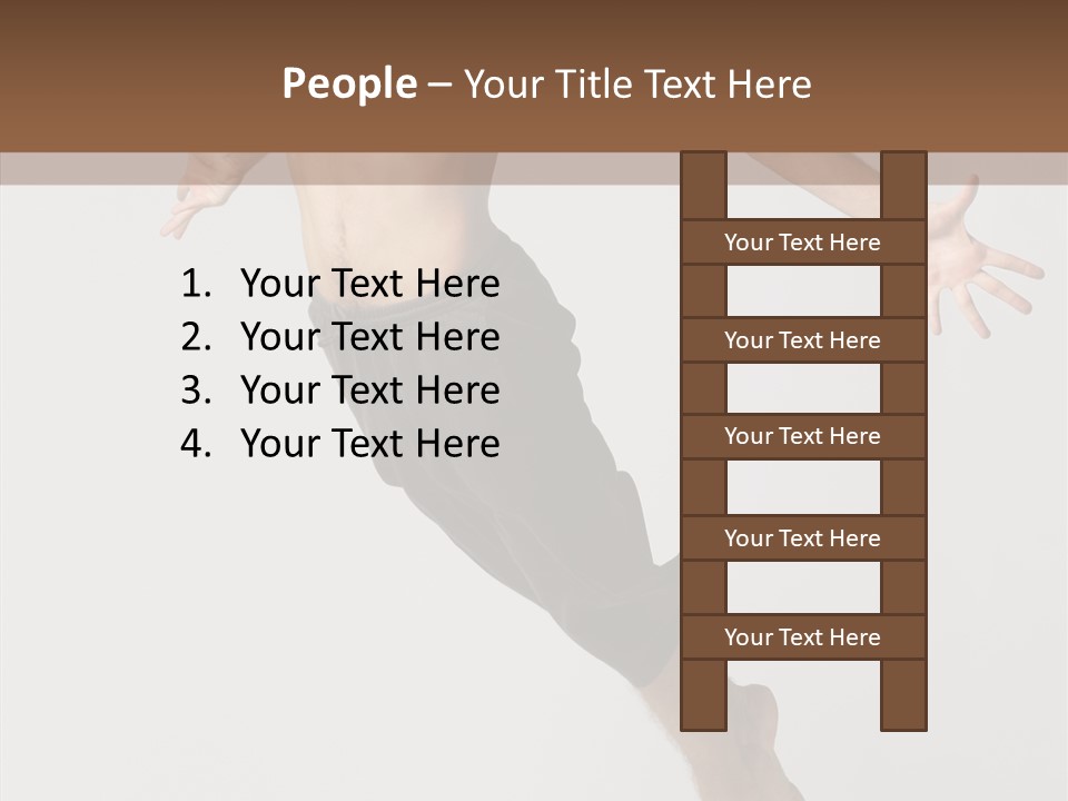 Performer Stretching Male PowerPoint Template