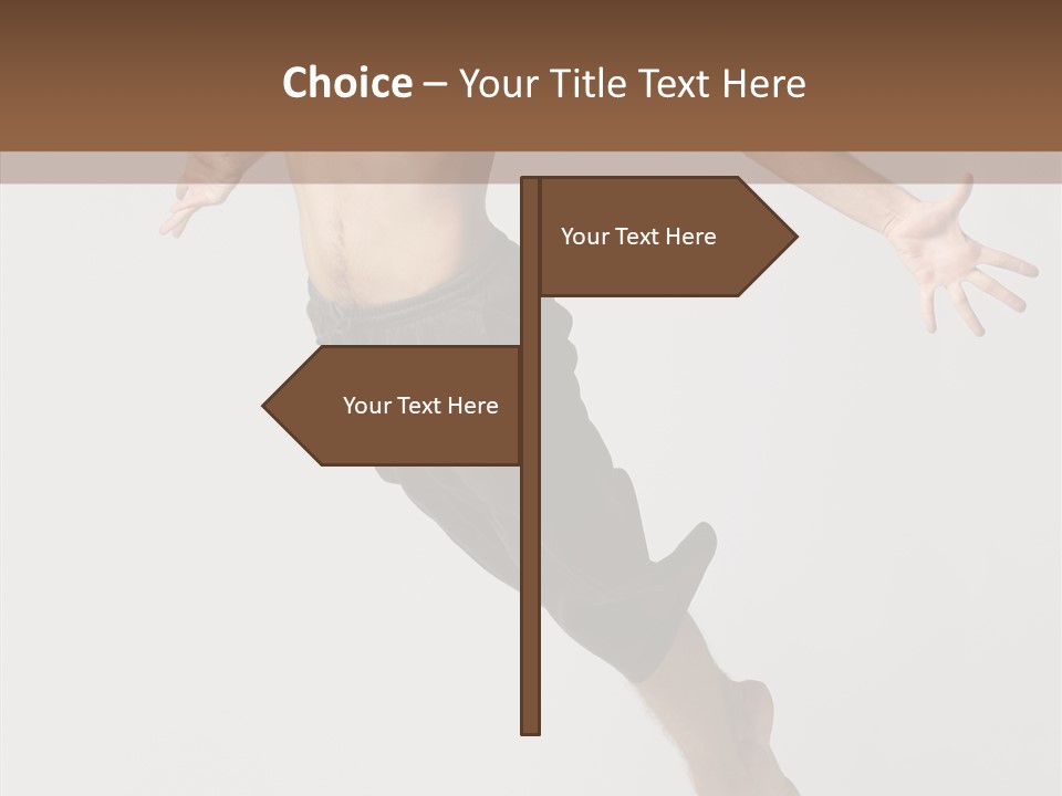 Performer Stretching Male PowerPoint Template