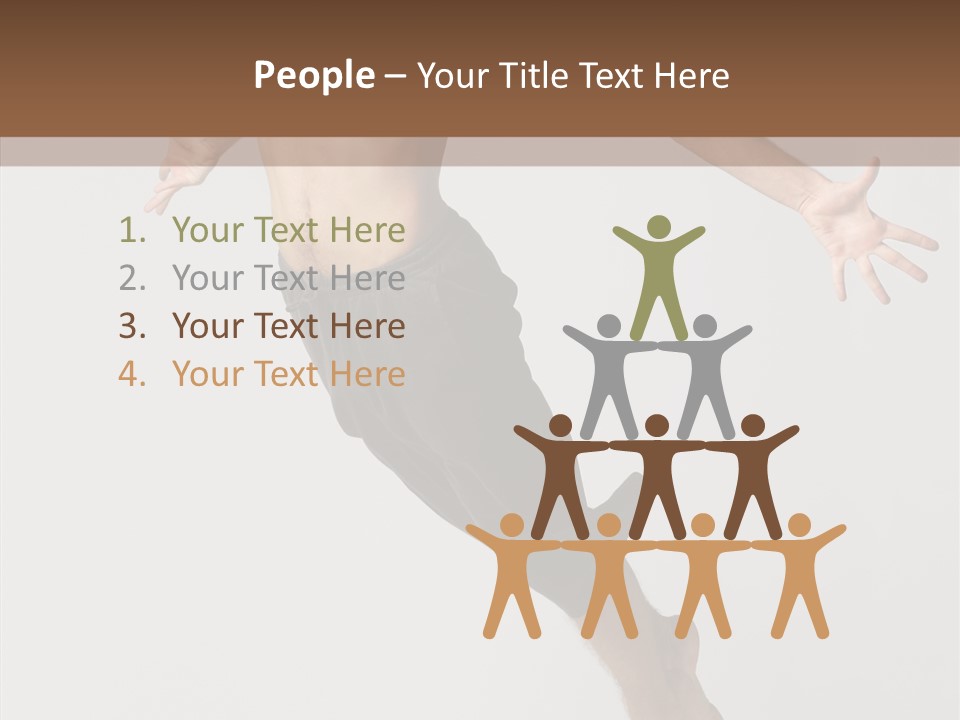 Performer Stretching Male PowerPoint Template