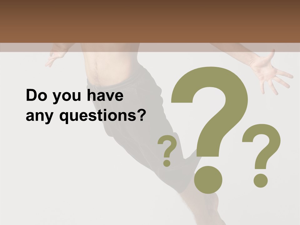 Performer Stretching Male PowerPoint Template