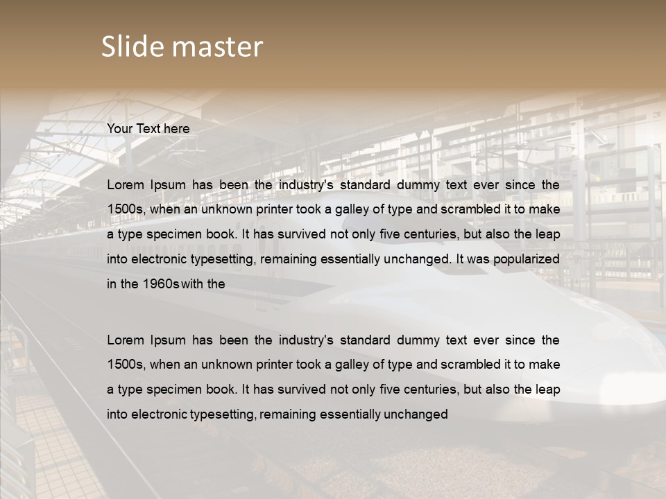 Railway Bullet Train PowerPoint Template