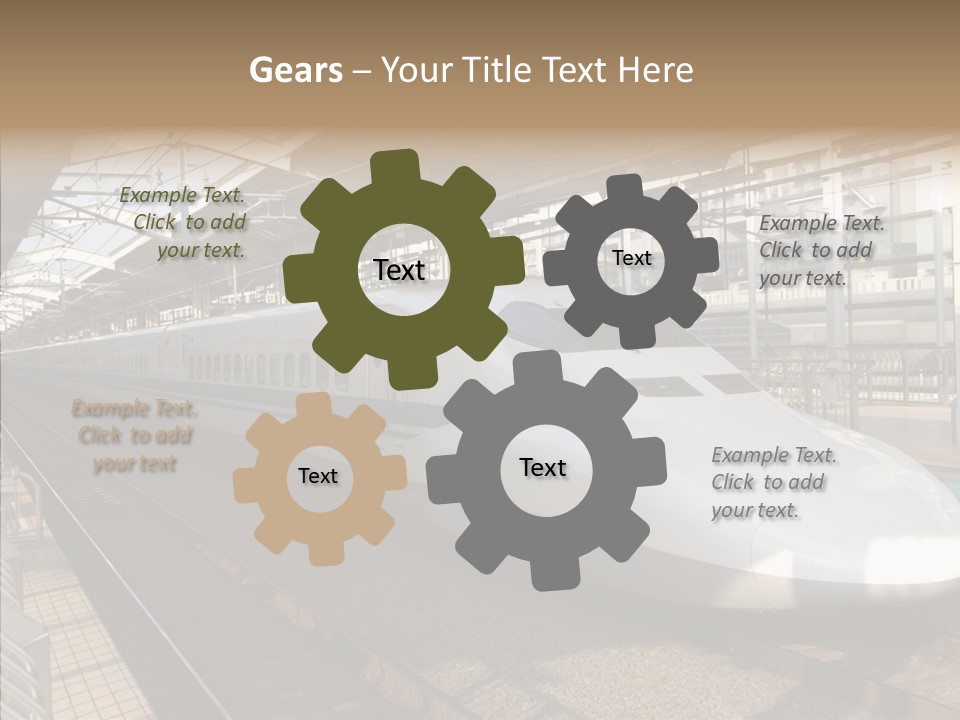 Railway Bullet Train PowerPoint Template