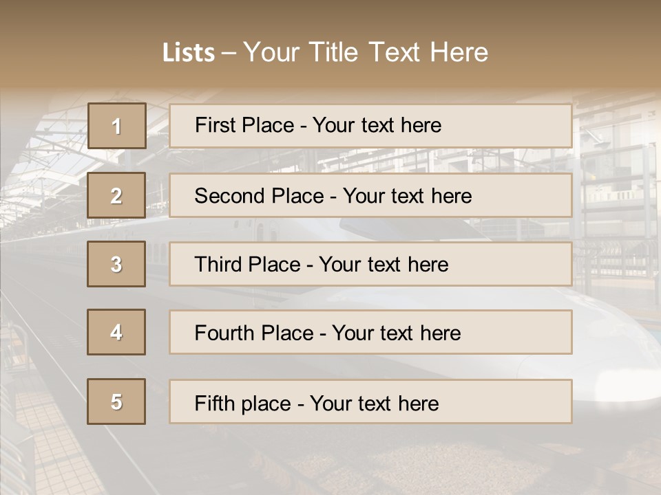 Railway Bullet Train PowerPoint Template