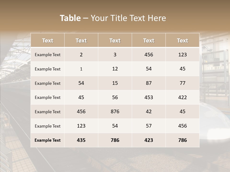 Railway Bullet Train PowerPoint Template