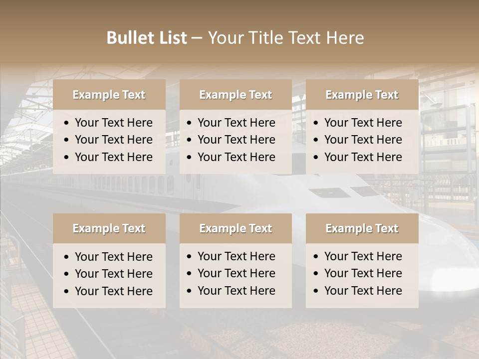 Railway Bullet Train PowerPoint Template