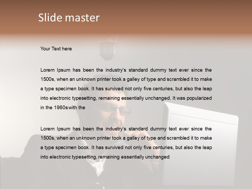 Businessman Manager Young PowerPoint Template