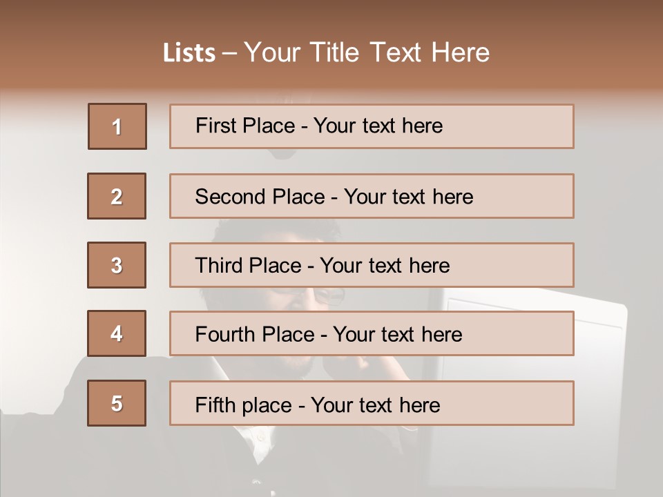 Businessman Manager Young PowerPoint Template
