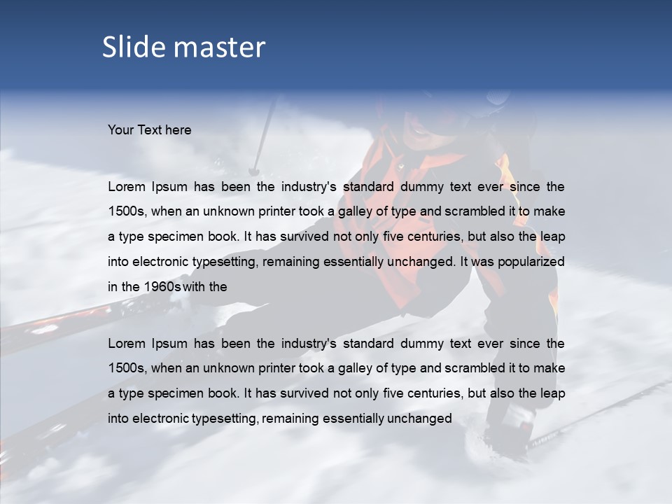 Sliding Cold Mountainside PowerPoint Template