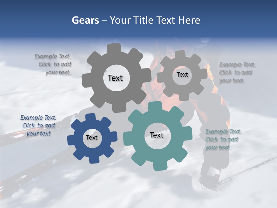 Sliding Cold Mountainside PowerPoint Template