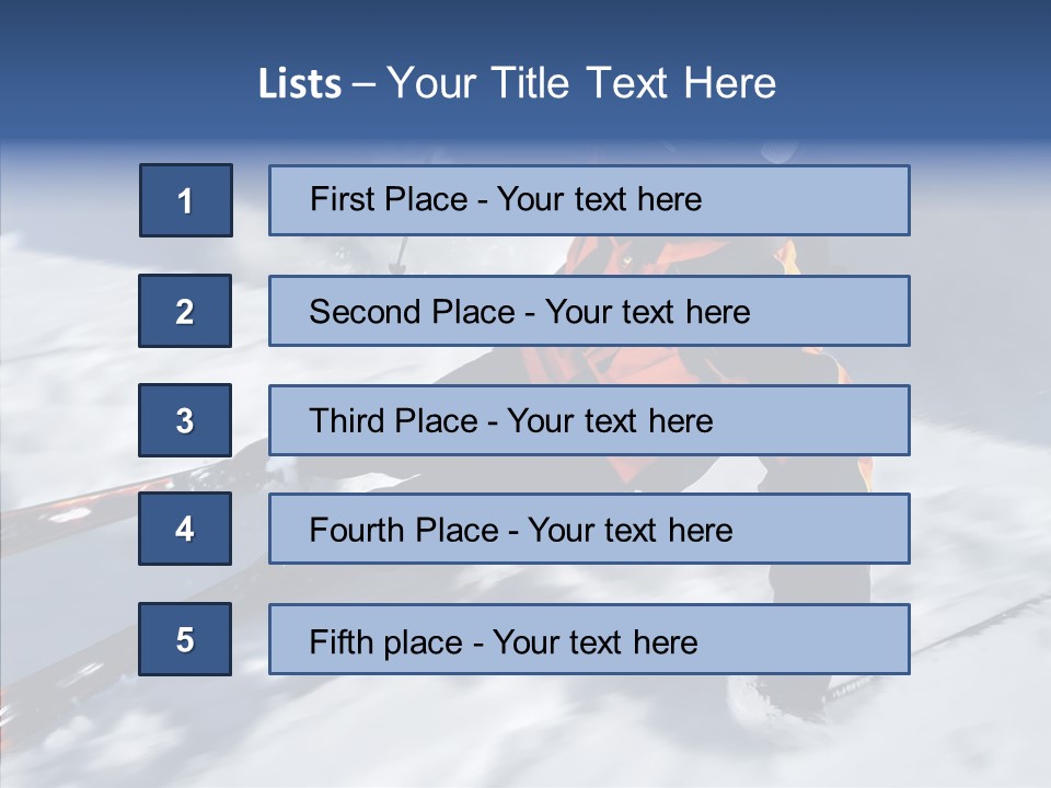 Sliding Cold Mountainside PowerPoint Template