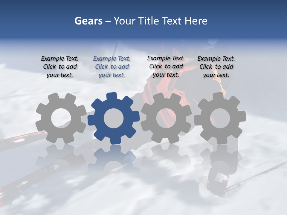 Sliding Cold Mountainside PowerPoint Template