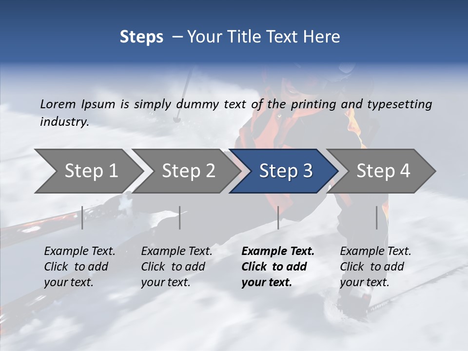 Sliding Cold Mountainside PowerPoint Template