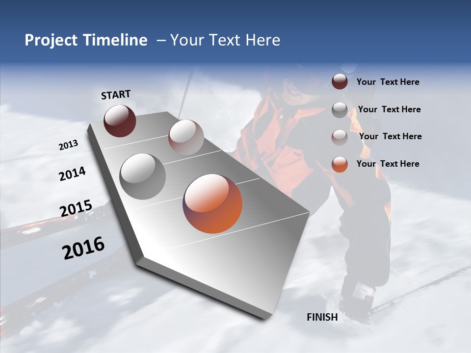 Sliding Cold Mountainside PowerPoint Template