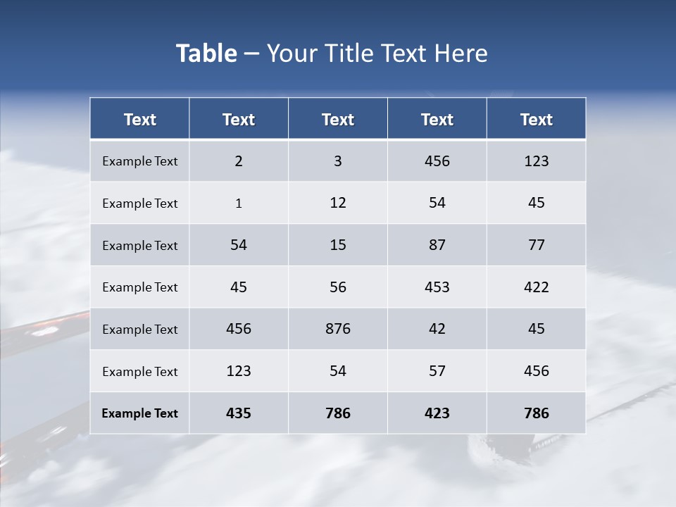 Sliding Cold Mountainside PowerPoint Template